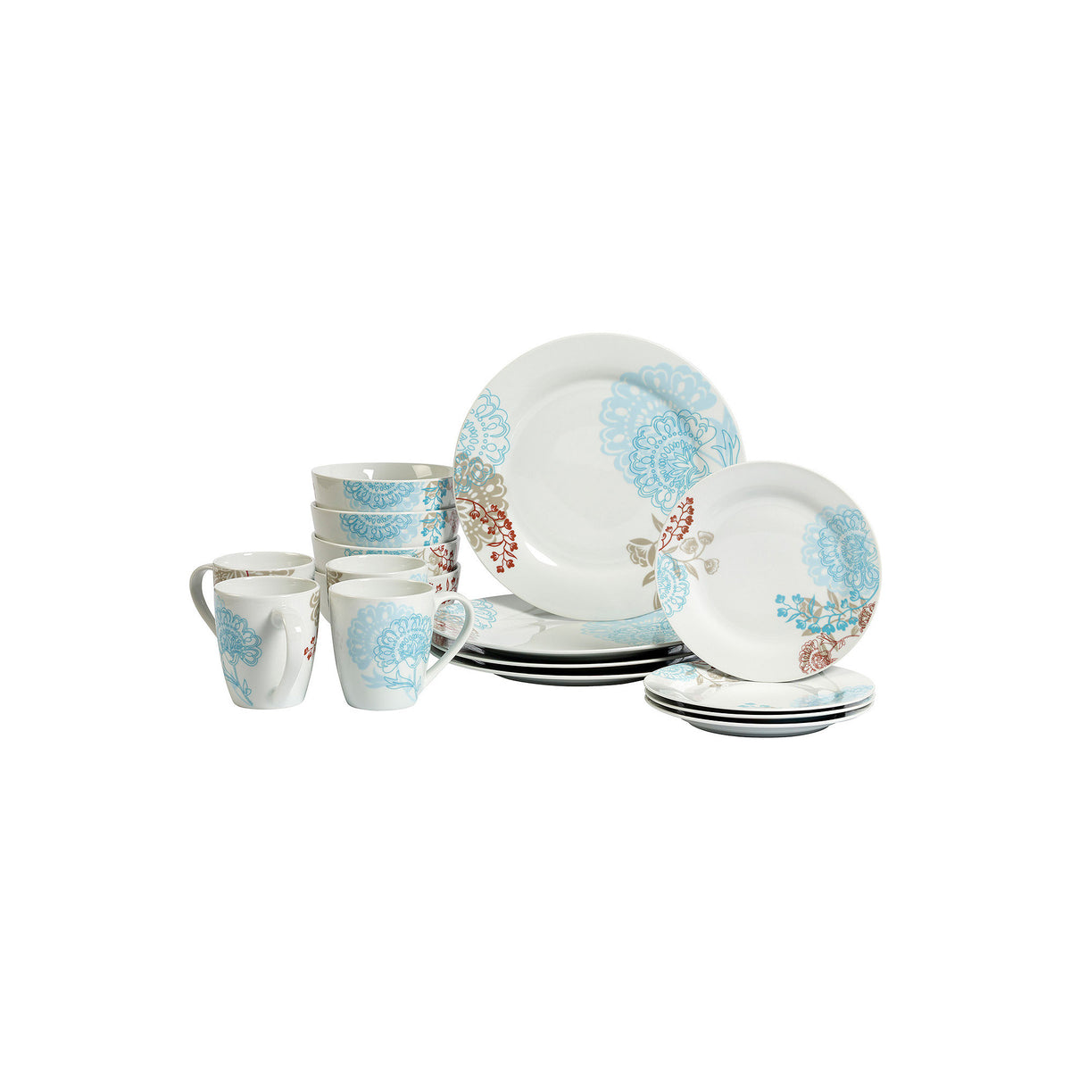 Tabletops Unlimited Emma 16Pc. Porcelain Dinnerware Set TTUU9102EC