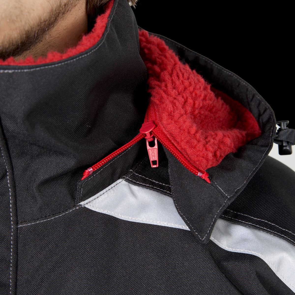 Eskimo Roughneck Jacket for Men - Black/Red - XL