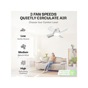 Bell & Howell 9965 Socket Fan Ceiling Fan with Light Adjustable Ceiling Light 1000 Lumens As Seen On TV