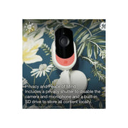 GE Lighting CAMIDWDPHDW1 Cync Indoor WiFi Smart Camera, White, 1080p Resolution