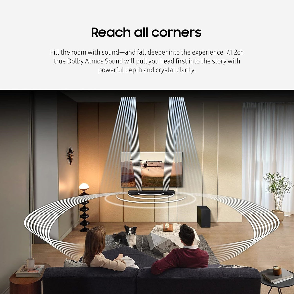 Samsung HWQ900C/ZA 7.1.2ch Soundbar w/Wireless Dolby Audio, QSymphon