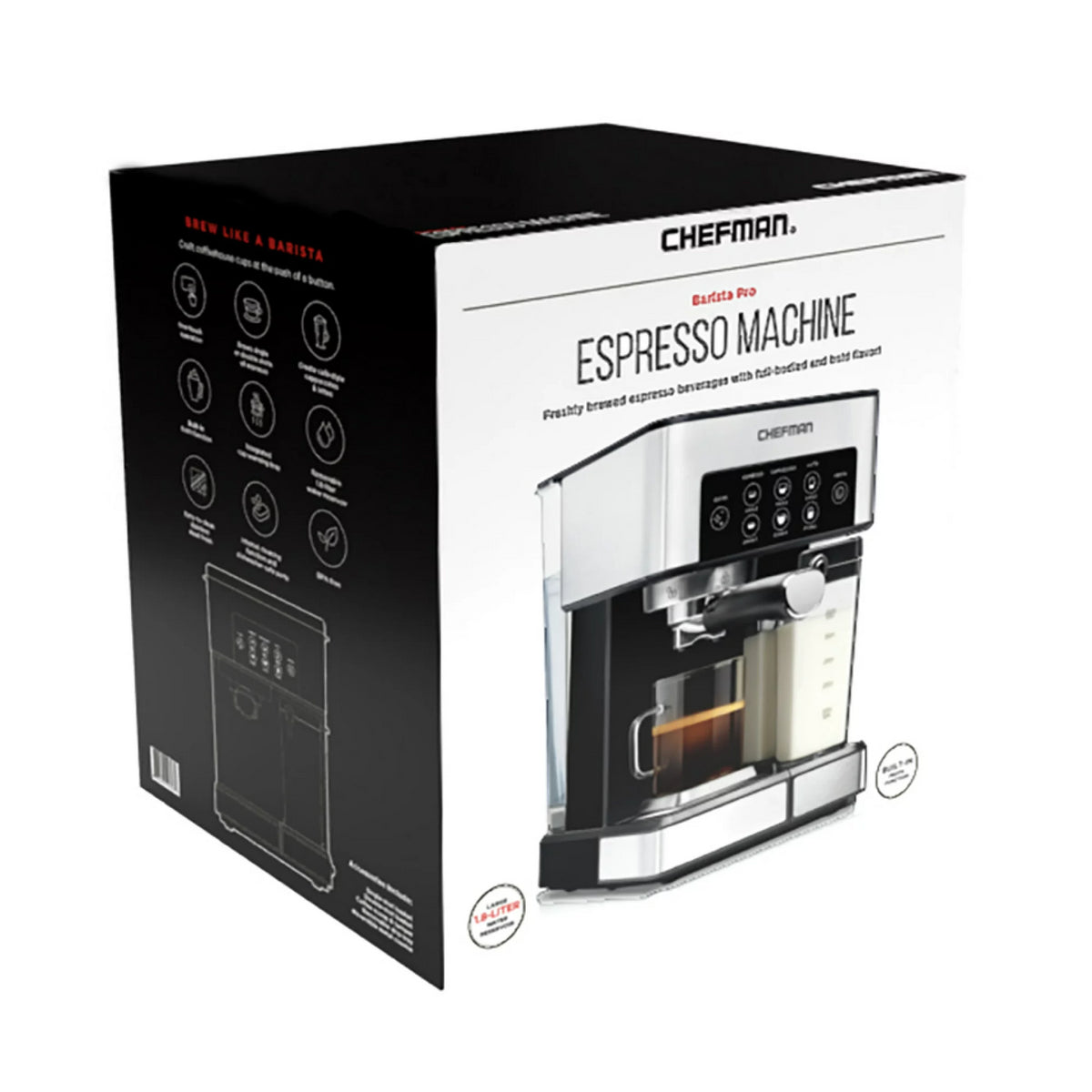 Chefman RJ54V2 Barista Pro 6in1 Espresso Machine with Milk Frother