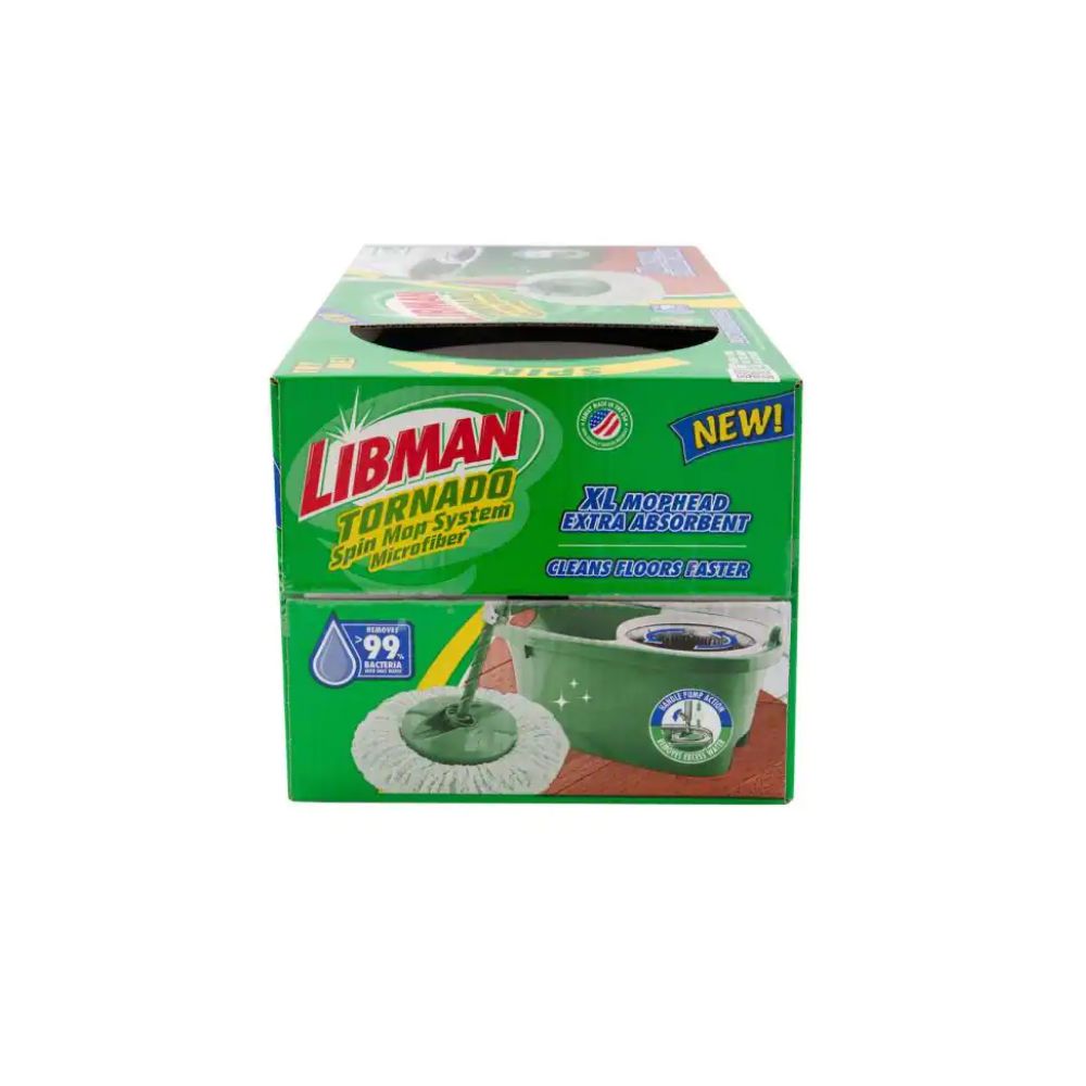 Libman Microfiber Wet Tornado Spin Mop and Bucket Floor Cleaning