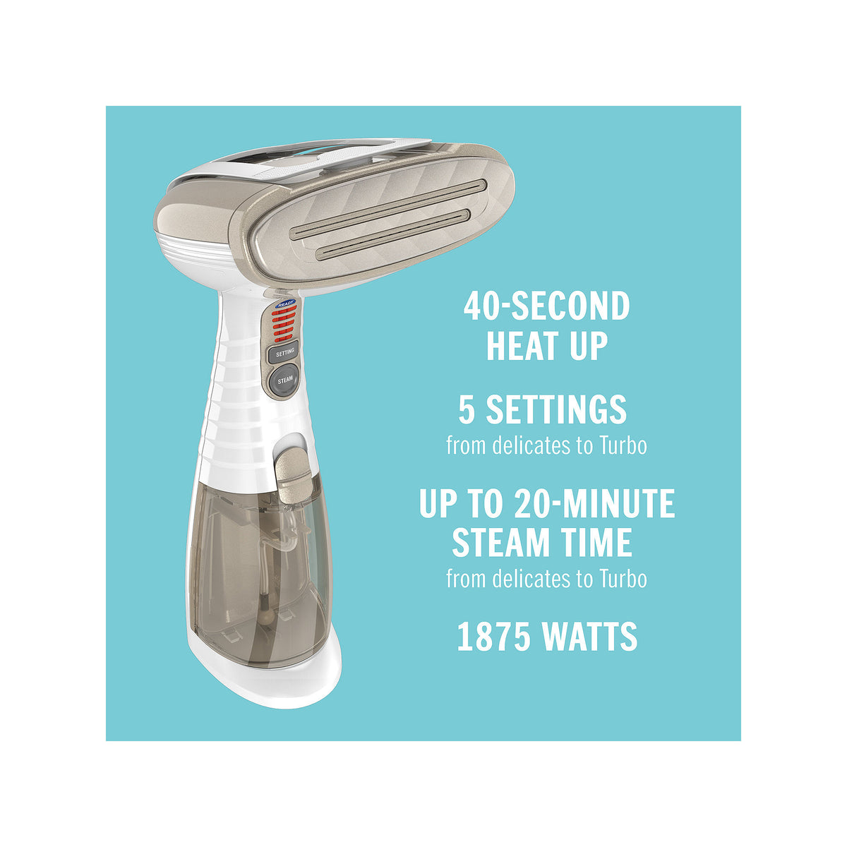 Conair GS59 Turbo ExtremeSteam Handheld Garment Steamer For Fabric, Wh ...