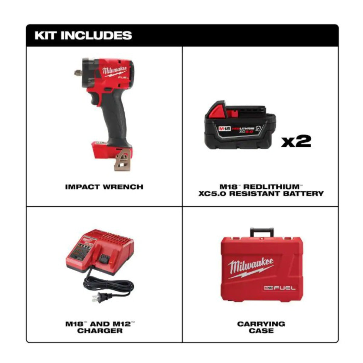 Milwaukee 2854-22r M18 Fuel 18v Lithium-ion Brushless Cordless 3 8 In 