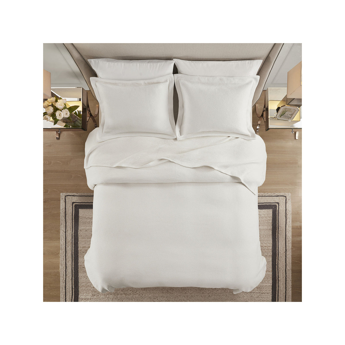 Croscill Fiore Cotton 3Pc Quilt Set Marshmallow VIPOutlet