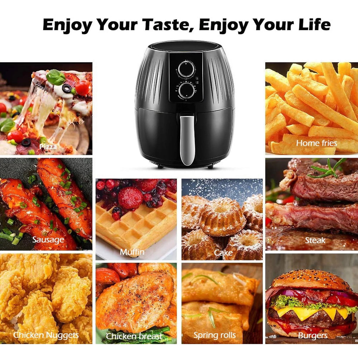 WHALL Air Fryer, 6.2QT Air Fryer Oven with LED Digital Touchscreen