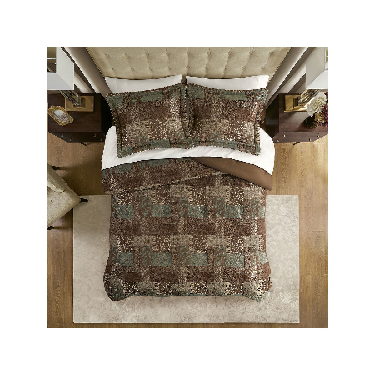 Croscill Galleria 4Pc. Midweight Comforter Set BROWN ONE SIZE VIPOutlet