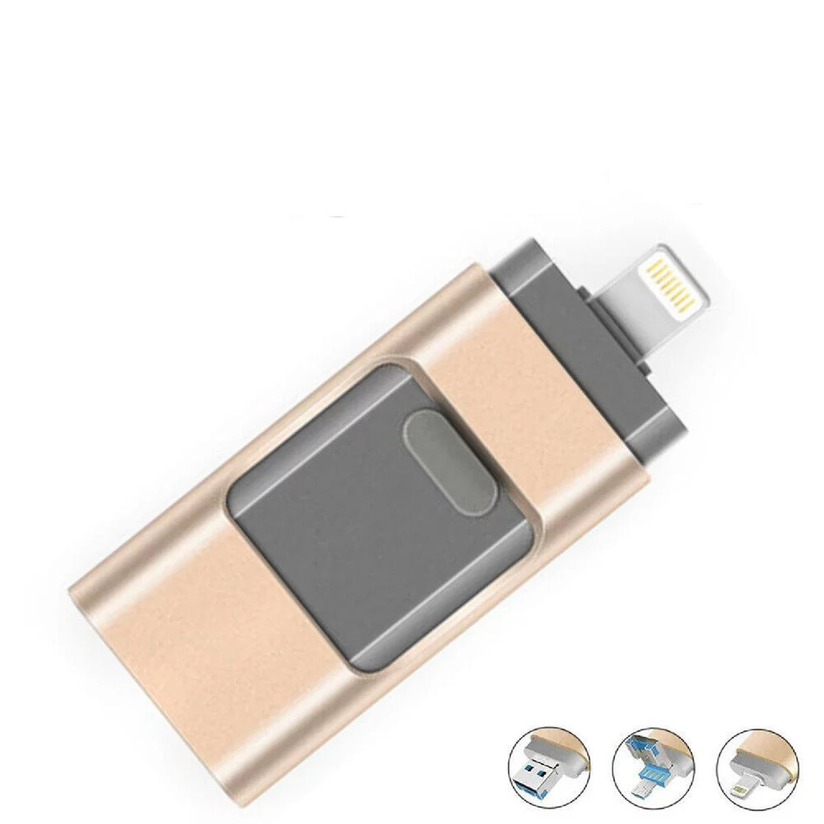 Jonephe 1TB USB Flash Drive for iPhone iOS/Android USB 3.0 Memory Stick 4  in 1