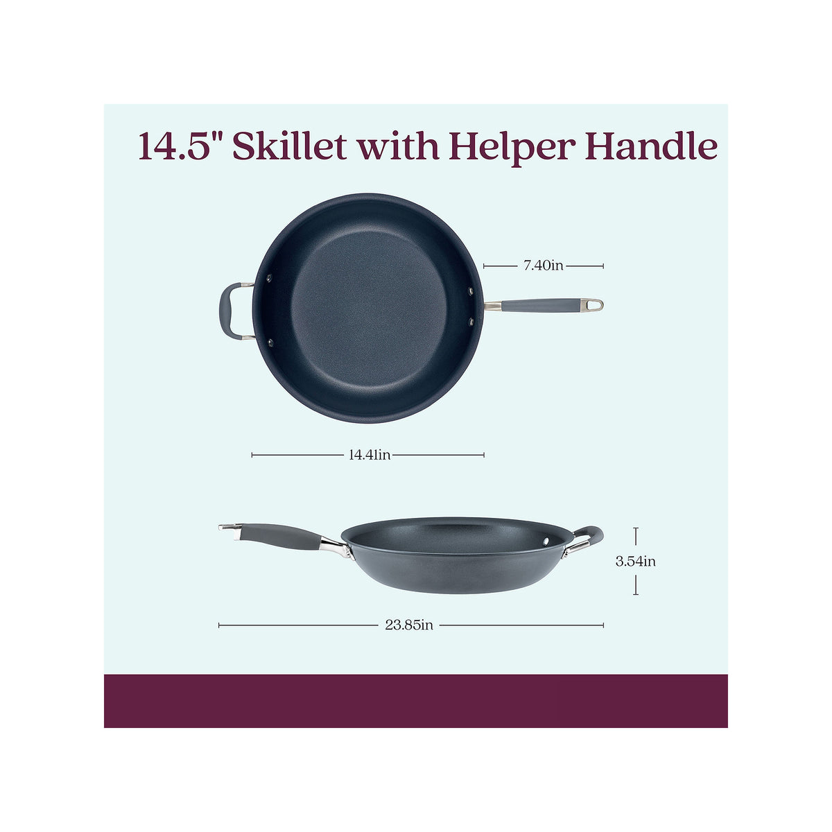 Anolon Advanced Home Hard Anodized 14.5 Skillet with Helper Handle