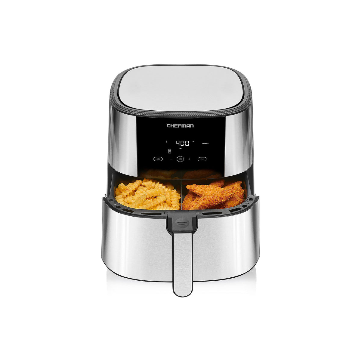 Chefman 8-qt. TurboFry Stainless Steel Air Fryer with Basket Divider