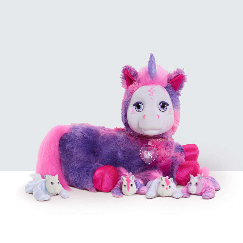 Just Play Unicorn Surprise Livia, Purple and Pink Stuffed Animal Unicorn  and Babies, Toys for Kids, Kids Toys for Ages 3 up