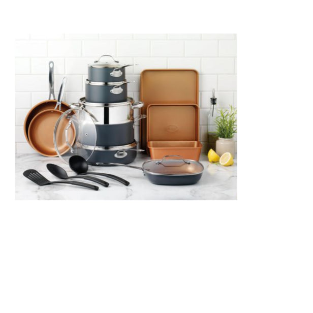 Carote A01657 Granite Nonstick Cookware Sets, Brown Granite, 10