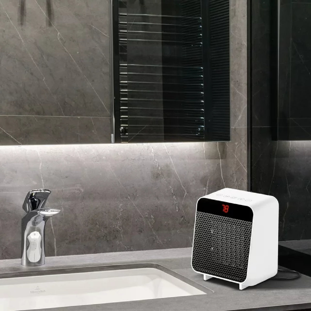 Soleil PTC916W Electric Digital Ceramic Heater 1500W Indoor White