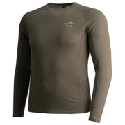 TUO Gear Kinetic Merino 150 Base Layer Long Sleeve Crew Shirt, Deadfall Brown, Large, Moisture-Wicking, Odor Resistant, Durable Comfort, 9010113