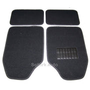 Coast to Coast Floor Mat Set, Universal Fit, Black Carpet with Driver Heel Pad, 4-Piece, IWCCCFMBK