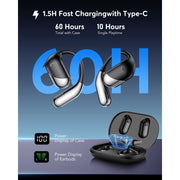 EUQQ AI Translation Earbuds, Real Time 3-in-1 Translator Device, Supports 144 Languages, Open Ear Bluetooth Earbuds with Charging Case, Q16H3 AI