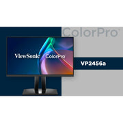 ViewSonic VP2456A 24-Inch 1080p IPS Monitor, ColorPro 100% sRGB, Pantone Validated, 120Hz, USB-C with 90W Power Delivery, HDMI, DisplayPort, Ergonomic Stand