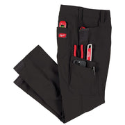 Milwaukee Electric FREEFLEX Tech Work Utility Pants, Black, 32 in. Waist, 30 in. Length, 7 Pockets, Wind and Water Resistant, M651B-3230
