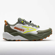 Brooks Caldera 8 Men's Trail Running Shoes, Ultra Cushioned DNA Loft v3 Foam, Breathable TPEE Mesh Upper, TrailTack Green Rubber Outsole, Dusty Olive Lime Oyster, 1104401D314