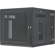 Panduit PanZone Wall Mount Cabinet, 12 RU, Perforated Front Door, Black, 30 in Depth, Steel Construction