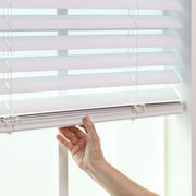 Regal Living Cordless Venetian Vinyl Blinds, 2-Inch Room Darkening Slats, White, 26 x 48 in, WMQKWT260480
