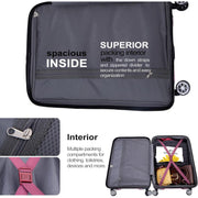 Travelhouse TH6031 Luggage 3 Piece Set Hardshell Lightweight Suitcase with TSA Lock Spinner Wheels 20/24/28 inch Deep Purple