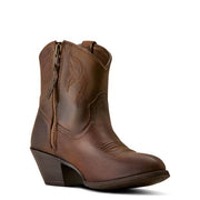 Ariat Darlin Western Ankle Boots for Ladies, Brown Bomber Full-Grain Leather, 2.5in West Heels, Almond Toe 10035994-200