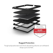 ZAGG Rugged Book Keyboard Case for iPad Pro 11-inch M4 and M5, Backlit Laptop-Style Keys, Multi-Device Pairing, Detachable Keyboard, 6.6 Feet Drop Protection, Black