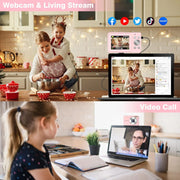 Wednkoly WED-60388 Digital Camera Kids Camera FHD 1080P 44MP Vlogging Camera with 16X Digital Zoom Portable Mini Digital Camera for Kids Teens Seniors with 32GB Card (Pink)