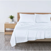 Mainstays MS8501321522223 Basic Value Microfiber Bed Sheet Set, Arctic White, King, 4 Piece