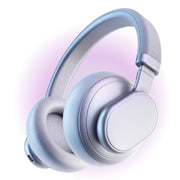 VEATOOL T1 Bluetooth Over-Ear Headphones, Advanced Noise-Canceling, 72H Playtime, Foldable Lightweight Design, Memory Foam Ear Cups, Silver