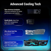PNY GeForce RTX 5060 Ti EPIC-X RGB Graphics Card, 8GB, Overclocked, Triple Fan Cooling