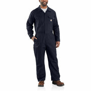 Carhartt Men's Flame Resistant Loose Fit Twill Coverall, Dark Navy, Small, 105016