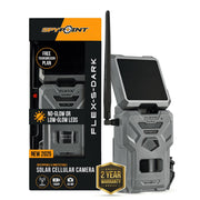 Spypoint Flex-S-Dark Solar Cellular Trail Camera, Built-In Solar Panel, 40MP Photos, 1080p Videos with Sound, No-Glow Night Vision, Motion Activated, GPS Enabled, Weather Resistant