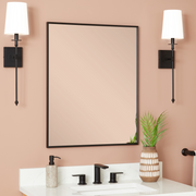 Signature Hardware 485299 Kardon Rectangular Framed Mirror FRAMED MIR - MATTE BLACK
