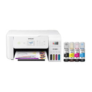 Epson ET-2800 White EcoTank Wireless Color All-in-One Cartridge-Free Supertank Printer With Scan & Copy, White