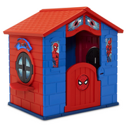 Marvel PH86569SM-1163 marvel Spider-Man Plastic Indoor/Outdoor Playhouse with Easy Assembly by Delta Children Blue/Red