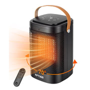 NFTIGB Portable Ceramic Space Heater, 1500W Electric Heater with Remote Control, 3 Heat Settings, Smart Thermostat, Black
