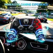 YUOY Wireless Video Game Controller, Compatible with PS5, PS5 Pro, PS5 Slim, PC, 1500mAh Battery, Dual Vibration, 6-Axis Motion Control, Built-in Microphone, 3.5mm Audio Jack, Spider