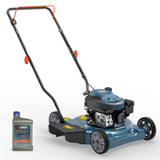 Senix Gas Lawn Mower, 21-Inch Steel Cutting Deck, 144cc 4-Cycle Engine, 2-in-1 Mulch and Side Discharge, Six Adjustable Cutting Heights, High Wheel Design, Blue, GCJ-LSPG-L6
