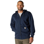 Carhartt Men's Paxton Full-Zip Sweatshirt, Heavyweight Water-Repellent, Brown, Large, 100614BRN-L