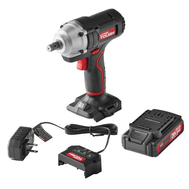 Hyper Tough 20 V LithiumIon Cordless 1/2inch Impact Wrench VIPOutlet