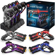 Best Choice Products Set of 4 Rechargeable Laser Tag Blasters w/ Docking Station