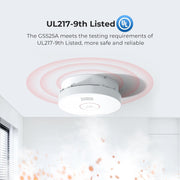 SITERWELL GS525A Smoke Detector with 10-Year Battery, Photoelectric Sensor, UL217-9th Certified, Low Battery and Fault Warning