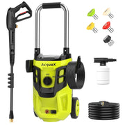 AcquaX Electric Pressure Washer, 3500 PSI, 2.4 GPM, Corded with 4 Quick-Connect Nozzles, 20ft Hose, 35ft Power Cord, Foam Soap Tank, Portable C4013 PLUS-1500A