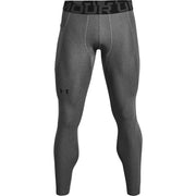 Under Armour HeatGear Armour Compression Leggings for Men - Carbon Heather/Black - L