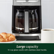 Cuisinart DCC-3500BKS PerfecTemp 14-Cup Programmable Drip Coffee Maker, Brew Strength Control, Over Ice Function, Black Stainless Steel