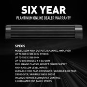 Planet Audio MB600.2D 2 Channel Class D Car Amplifier, 600 Watt, Full Range, Black