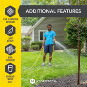 HydroTech FlatJacket 5/8 in. Dia x 100 ft. Flexible Garden Hose, Ultra-Lightweight, Patented Force-Control Technology, Yellow, 5617C3